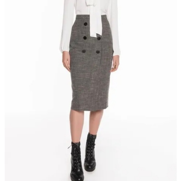 Veronika Maine Dresses & Skirts - Veronika Maine Houndstooth Midi Skirt  Size 14